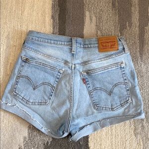 Levi denim high-waisted shorts
